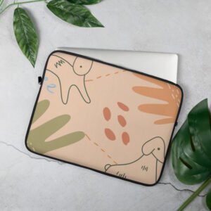 Dog and plants - Laptop Sleeve