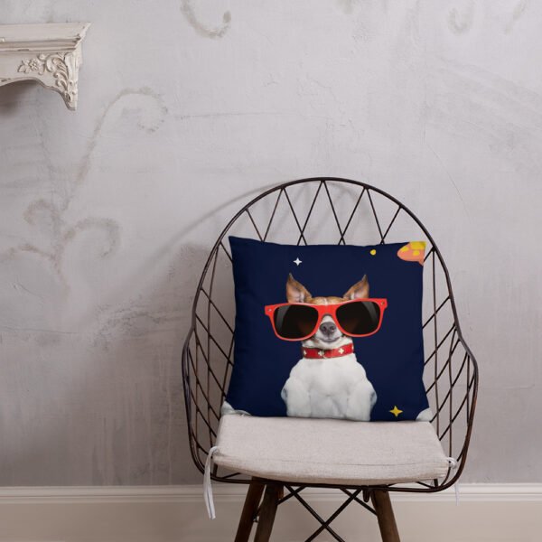 Dog with glasses - Basic Pillow