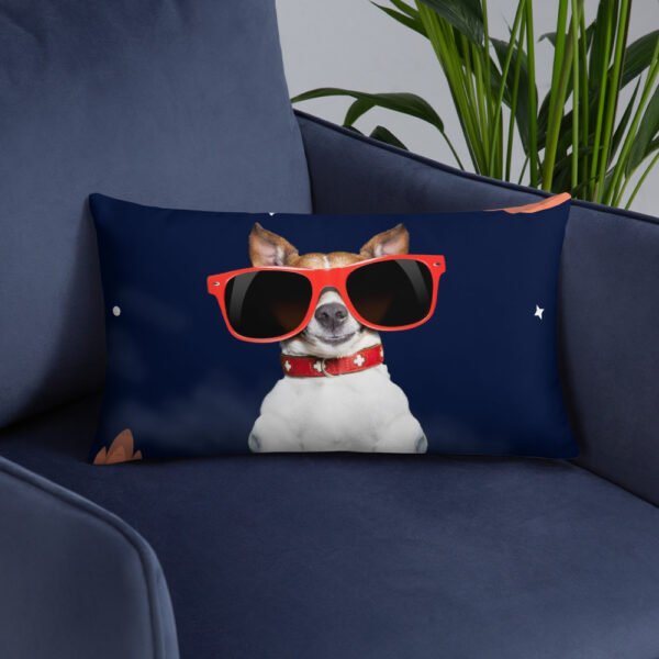 Dog with glasses - Basic Pillow - Image 4