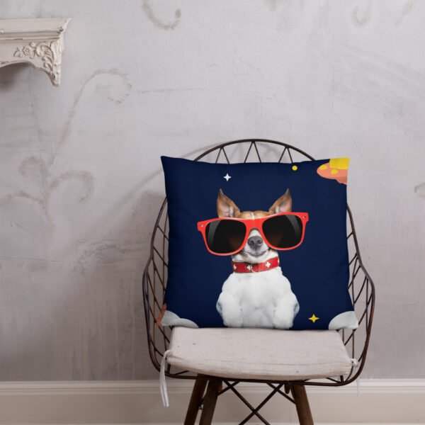 Dog with glasses - Basic Pillow - Image 5