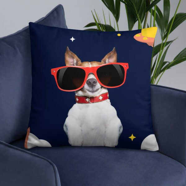 Dog with glasses - Basic Pillow - Image 6