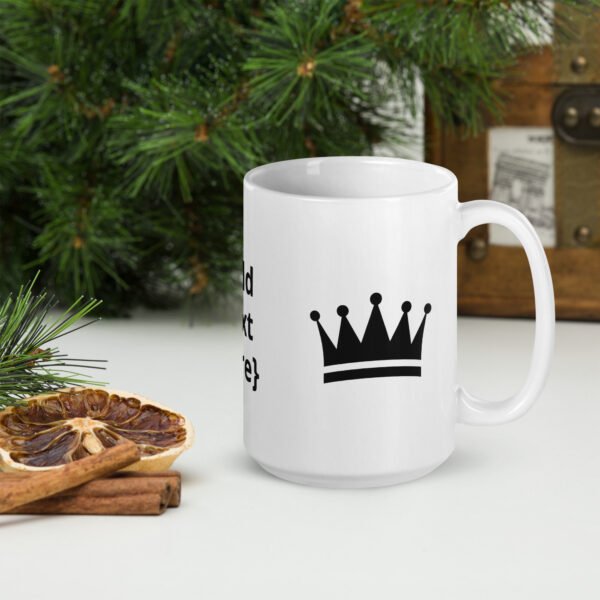White glossy mug